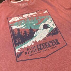 Blue Ridge Parkway Graphic Tee Large Landmark Project Vintage Style